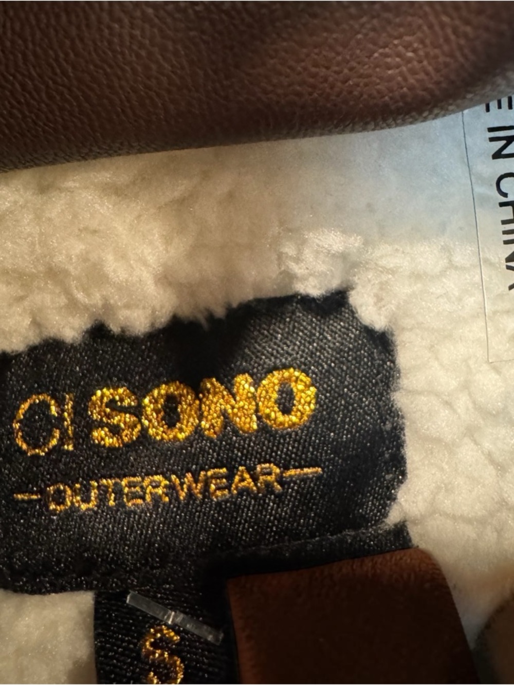 Ci Sono Brown Faux-Leather Sherpa Vest - Picture 7 of 8